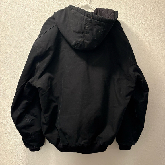 Vintage Carhartt Canvas Bomber Work Jacket Size XL Black Workwear 125 Year Ann - Picture 10 of 12